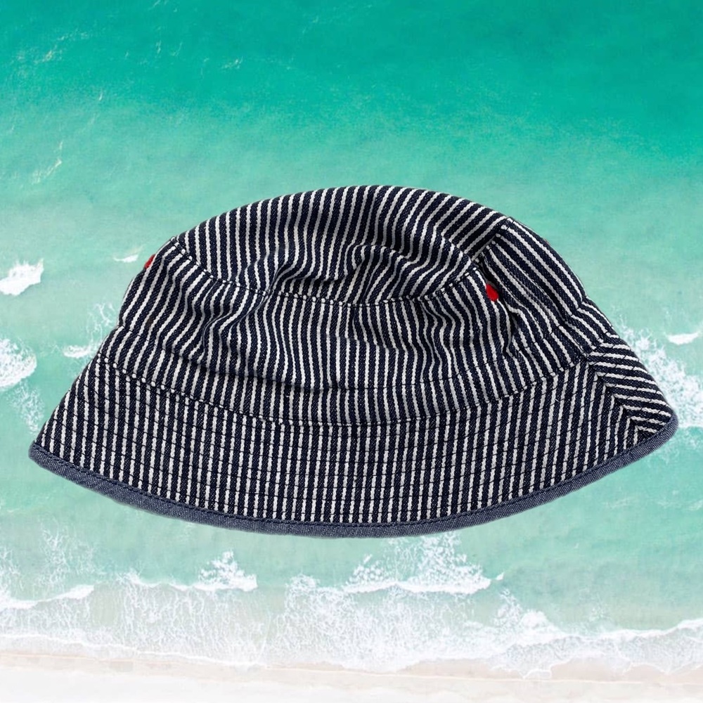 Cute Summer Hat 12 - 24 Months from Toby in Blue and White Stripes